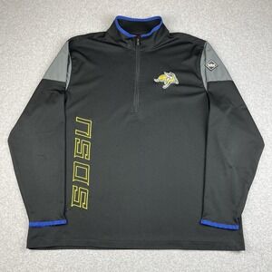 South Dakota Jackrabbits 1/4 Zip Pullover Mens 2XL Black Jacket NCAA Franchise